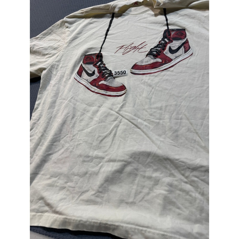 Jordan 1985 "Lost and Found" Flight T-Shirt Mens L Cream